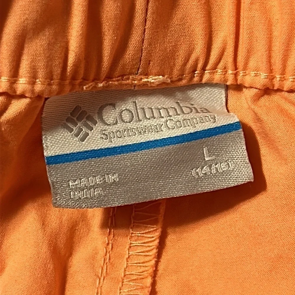 Columbia Girls' Washed Out Shorts Hiking Outdoor Casual Orange Sz Large New NWT